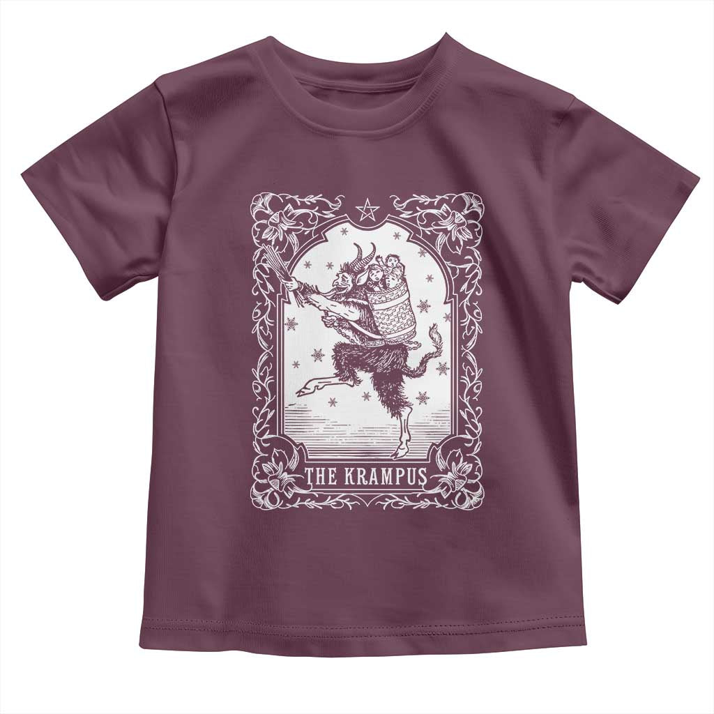 Christmas Krampus Toddler T Shirt Pagan Yule Nordic Xmas Krampus Evil Tarot Card - Wonder Print Shop