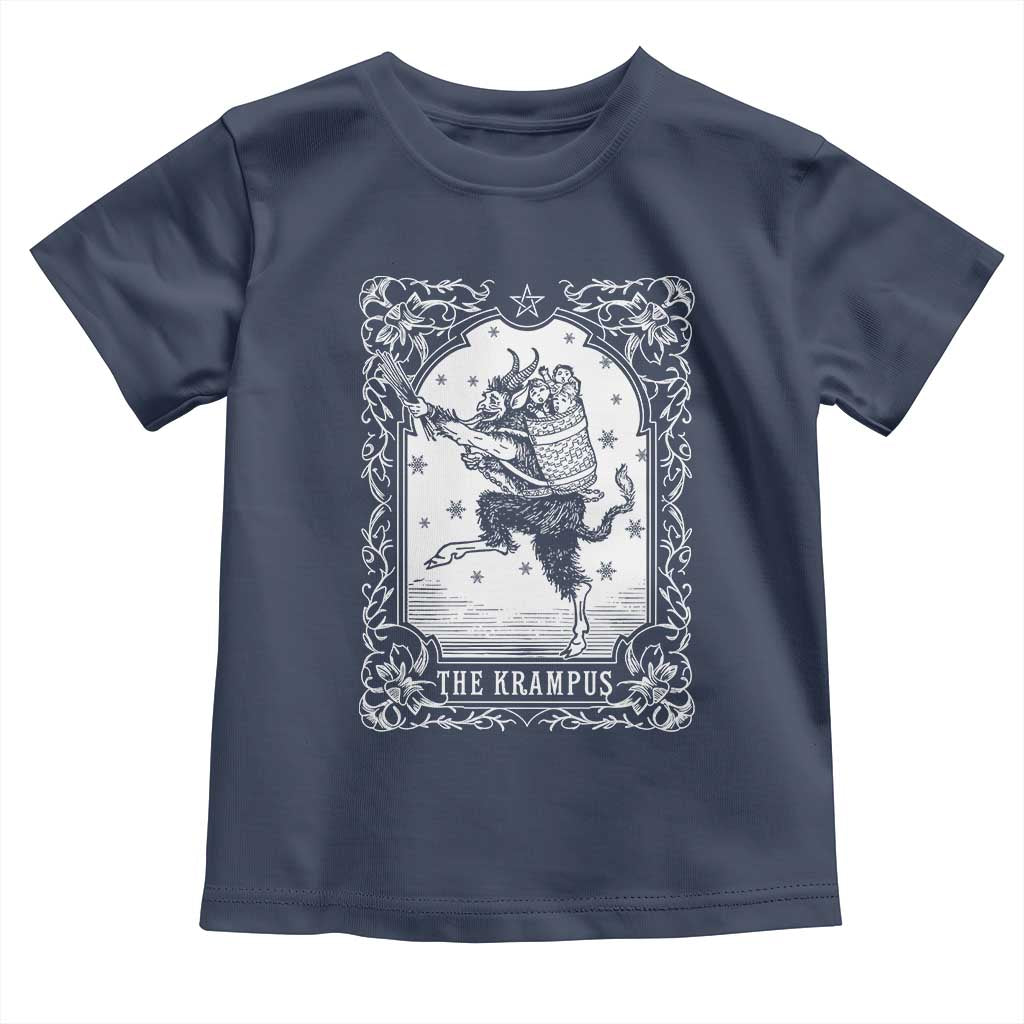 Christmas Krampus Toddler T Shirt Pagan Yule Nordic Xmas Krampus Evil Tarot Card - Wonder Print Shop