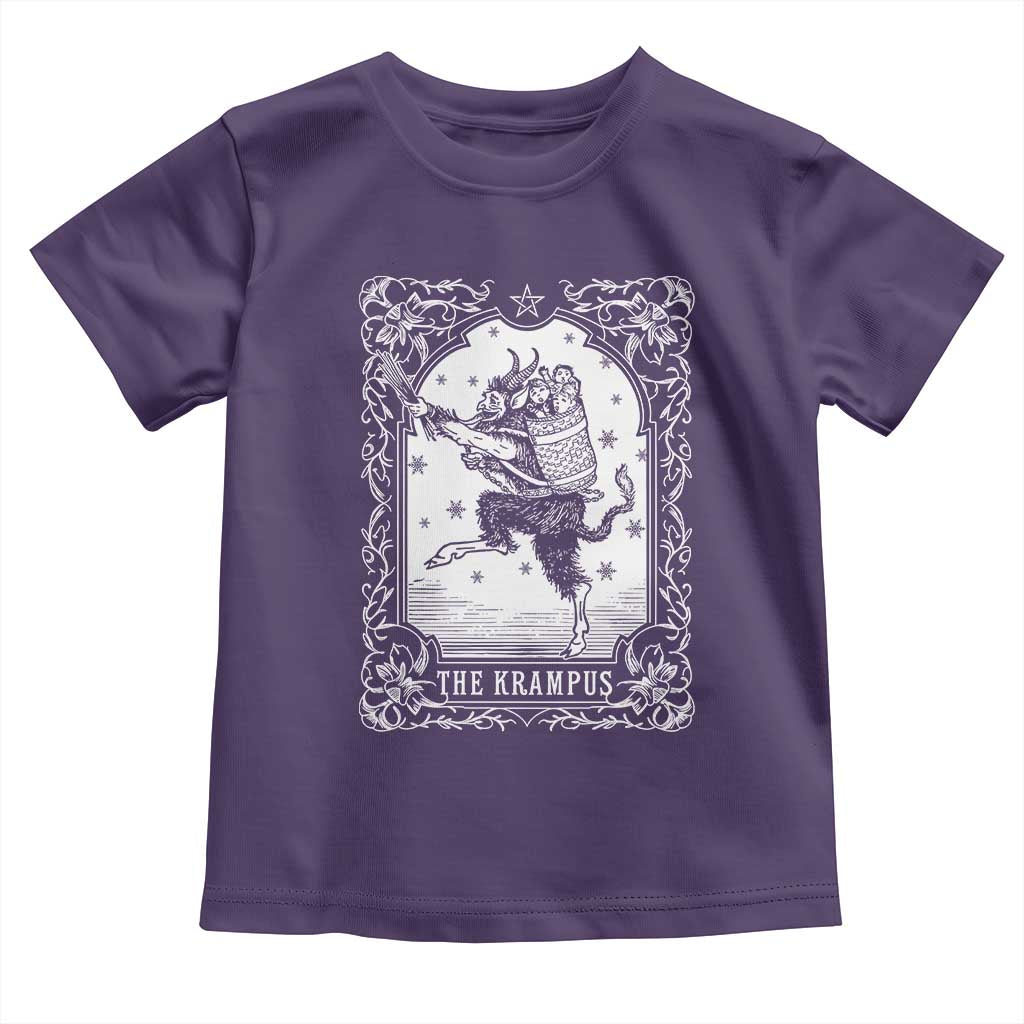 Christmas Krampus Toddler T Shirt Pagan Yule Nordic Xmas Krampus Evil Tarot Card - Wonder Print Shop