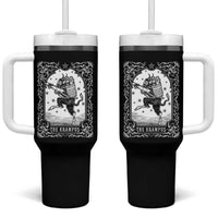 Christmas Krampus Tumbler With Handle Pagan Yule Nordic Xmas Krampus Evil Tarot Card - Wonder Print Shop