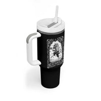 Christmas Krampus Tumbler With Handle Pagan Yule Nordic Xmas Krampus Evil Tarot Card - Wonder Print Shop