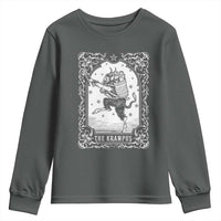 Christmas Krampus Youth Sweatshirt Pagan Yule Nordic Xmas Krampus Evil Tarot Card - Wonder Print Shop