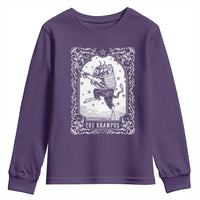 Christmas Krampus Youth Sweatshirt Pagan Yule Nordic Xmas Krampus Evil Tarot Card - Wonder Print Shop