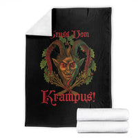 Nordic Christmas Krampus Throw Blanket Gruss Vom Krampus Pagan Yule Xmas - Wonder Print Shop