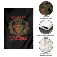 Nordic Christmas Krampus Garden Flag Gruss Vom Krampus Pagan Yule Xmas - Wonder Print Shop