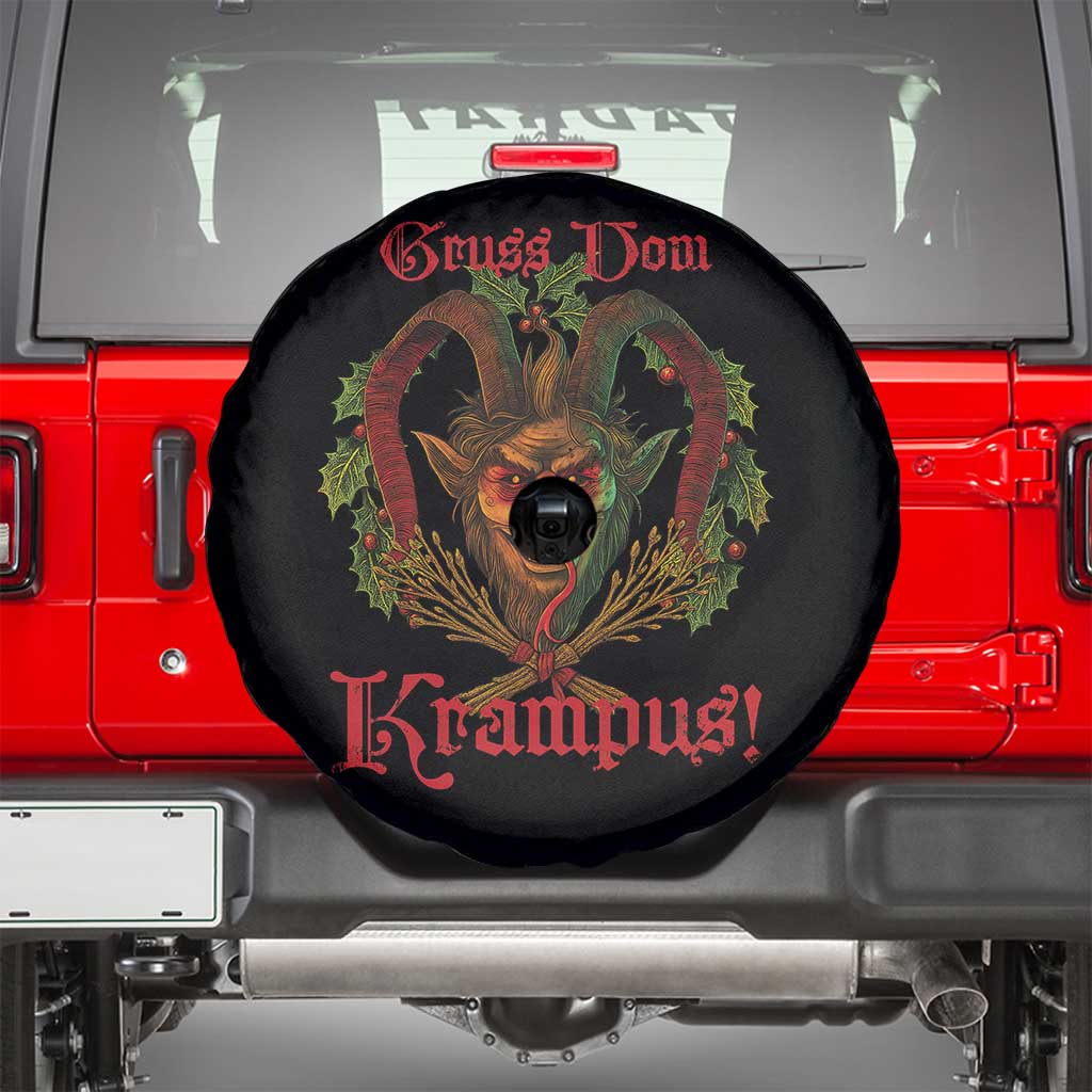 Nordic Christmas Krampus Spare Tire Cover Gruss Vom Krampus Pagan Yule Xmas - Wonder Print Shop