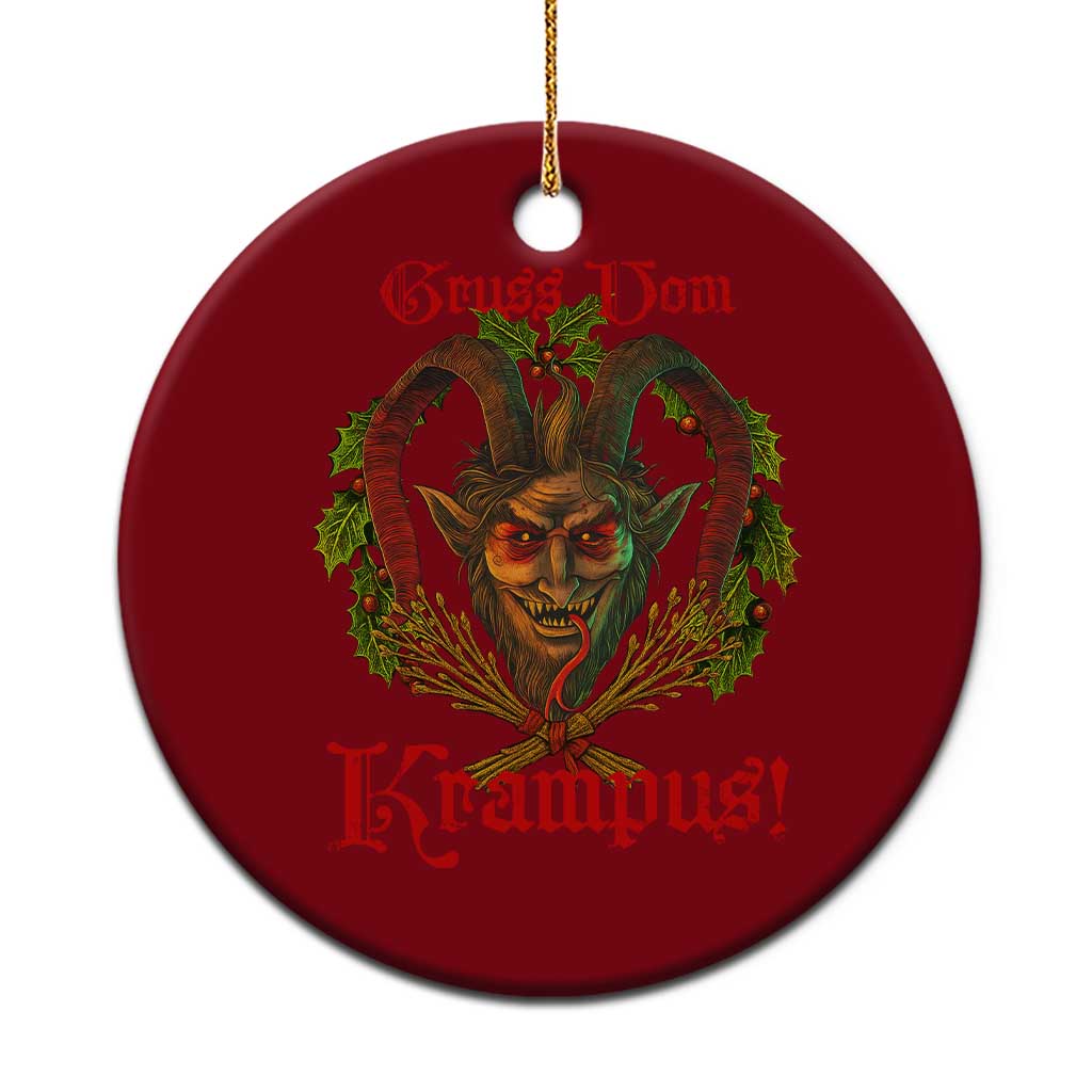 Nordic Christmas Krampus Ceramic Ornament Gruss Vom Krampus Pagan Yule Xmas - Wonder Print Shop