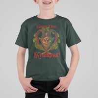 Nordic Christmas Krampus T Shirt For Kid Gruss Vom Krampus Pagan Yule Xmas - Wonder Print Shop
