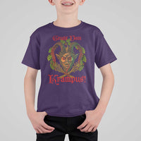 Nordic Christmas Krampus T Shirt For Kid Gruss Vom Krampus Pagan Yule Xmas - Wonder Print Shop