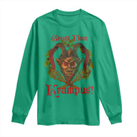 Nordic Christmas Krampus Long Sleeve Shirt Gruss Vom Krampus Pagan Yule Xmas - Wonder Print Shop