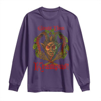 Nordic Christmas Krampus Long Sleeve Shirt Gruss Vom Krampus Pagan Yule Xmas - Wonder Print Shop