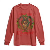 Nordic Christmas Krampus Long Sleeve Shirt Gruss Vom Krampus Pagan Yule Xmas - Wonder Print Shop