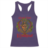 Nordic Christmas Krampus Racerback Tank Top Gruss Vom Krampus Pagan Yule Xmas - Wonder Print Shop