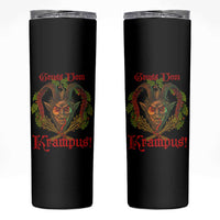 Nordic Christmas Krampus Skinny Tumbler Gruss Vom Krampus Pagan Yule Xmas - Wonder Print Shop