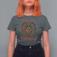 Nordic Christmas Krampus T Shirt For Women Gruss Vom Krampus Pagan Yule Xmas - Wonder Print Shop