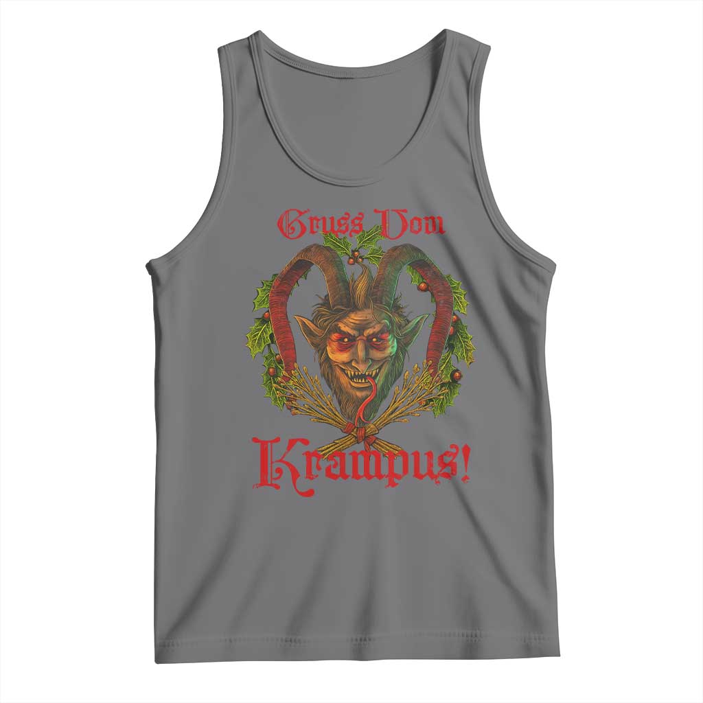 Nordic Christmas Krampus Tank Top Gruss Vom Krampus Pagan Yule Xmas - Wonder Print Shop