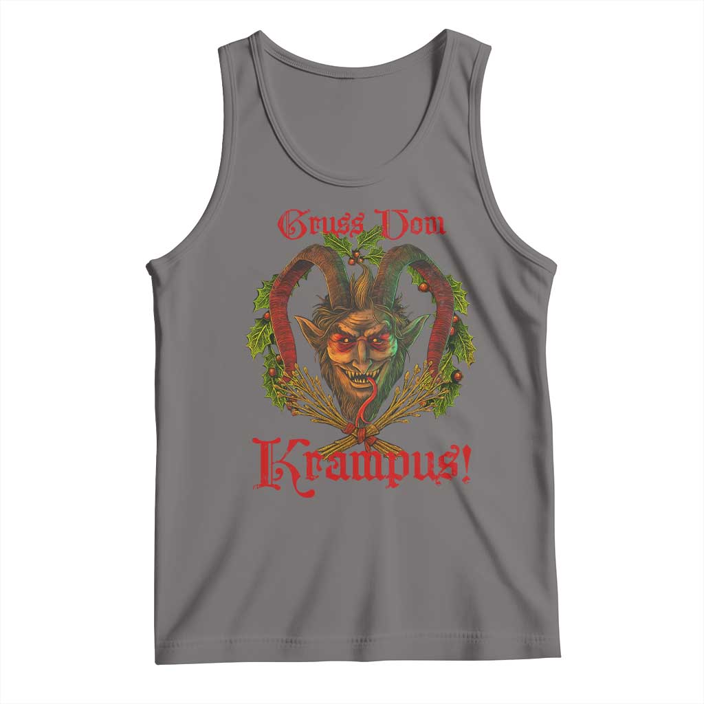 Nordic Christmas Krampus Tank Top Gruss Vom Krampus Pagan Yule Xmas - Wonder Print Shop