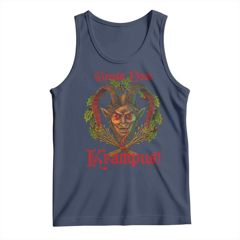 Nordic Christmas Krampus Tank Top Gruss Vom Krampus Pagan Yule Xmas - Wonder Print Shop