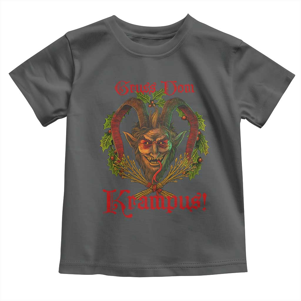 Nordic Christmas Krampus Toddler T Shirt Gruss Vom Krampus Pagan Yule Xmas - Wonder Print Shop