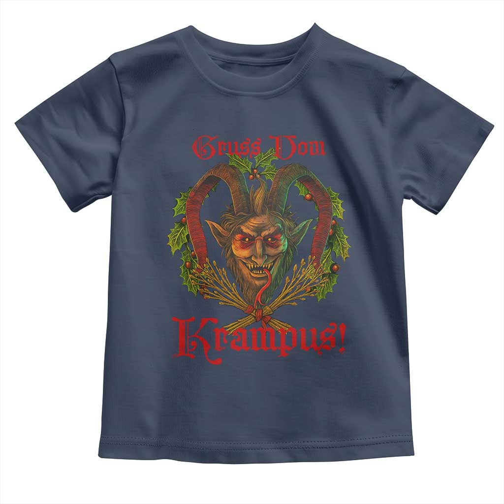 Nordic Christmas Krampus Toddler T Shirt Gruss Vom Krampus Pagan Yule Xmas - Wonder Print Shop