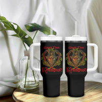 Nordic Christmas Krampus Tumbler With Handle Gruss Vom Krampus Pagan Yule Xmas - Wonder Print Shop