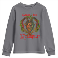 Nordic Christmas Krampus Youth Sweatshirt Gruss Vom Krampus Pagan Yule Xmas - Wonder Print Shop