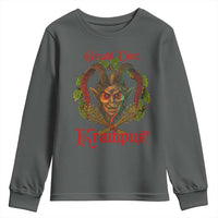 Nordic Christmas Krampus Youth Sweatshirt Gruss Vom Krampus Pagan Yule Xmas - Wonder Print Shop