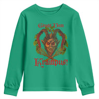 Nordic Christmas Krampus Youth Sweatshirt Gruss Vom Krampus Pagan Yule Xmas - Wonder Print Shop