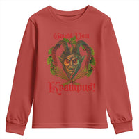 Nordic Christmas Krampus Youth Sweatshirt Gruss Vom Krampus Pagan Yule Xmas - Wonder Print Shop