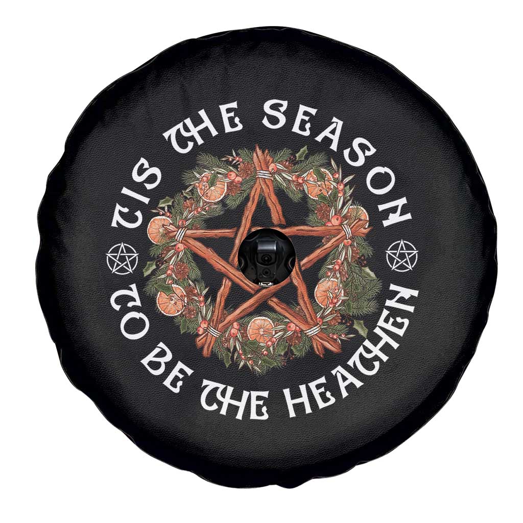 Tis The Season To Be The Heathen Spare Tire Cover Pagan Christmas Yule Holiday - Wonder Print Shop
