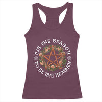 Tis The Season To Be The Heathen Racerback Tank Top Pagan Christmas Yule Holiday - Wonder Print Shop