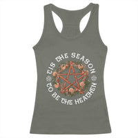 Tis The Season To Be The Heathen Racerback Tank Top Pagan Christmas Yule Holiday - Wonder Print Shop