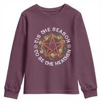 Tis The Season To Be The Heathen Youth Sweatshirt Pagan Christmas Yule Holiday - Wonder Print Shop