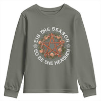 Tis The Season To Be The Heathen Youth Sweatshirt Pagan Christmas Yule Holiday - Wonder Print Shop