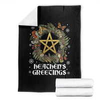 Heathens Greeting Throw Blanket Pagan Christmas Wreath Yule Holiday - Wonder Print Shop