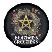 Heathens Greeting Spare Tire Cover Pagan Christmas Wreath Yule Holiday - Wonder Print Shop