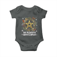Heathens Greeting Baby Onesie Pagan Christmas Wreath Yule Holiday - Wonder Print Shop