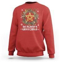 Heathens Greeting Sweatshirt Pagan Christmas Wreath Yule Holiday - Wonder Print Shop