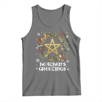 Heathens Greeting Tank Top Pagan Christmas Wreath Yule Holiday - Wonder Print Shop