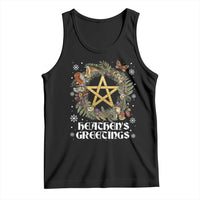Heathens Greeting Tank Top Pagan Christmas Wreath Yule Holiday - Wonder Print Shop