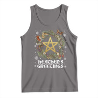 Heathens Greeting Tank Top Pagan Christmas Wreath Yule Holiday - Wonder Print Shop
