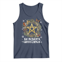 Heathens Greeting Tank Top Pagan Christmas Wreath Yule Holiday - Wonder Print Shop
