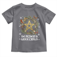 Heathens Greeting Toddler T Shirt Pagan Christmas Wreath Yule Holiday - Wonder Print Shop