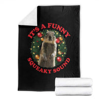 Funny Christmas Vacation Squirrel Movie Throw Blanket It Is A Funny Squeaky Sound Xmas Wreath - Wonder Print Shop