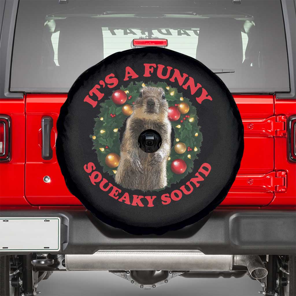 Funny Christmas Vacation Squirrel Movie Spare Tire Cover It Is A Funny Squeaky Sound Xmas Wreath - Wonder Print Shop