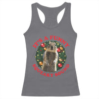 Funny Christmas Vacation Squirrel Movie Racerback Tank Top It Is A Funny Squeaky Sound Xmas Wreath - Wonder Print Shop