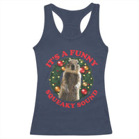 Funny Christmas Vacation Squirrel Movie Racerback Tank Top It Is A Funny Squeaky Sound Xmas Wreath - Wonder Print Shop