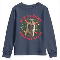 Funny Christmas Vacation Squirrel Movie Youth Sweatshirt It Is A Funny Squeaky Sound Xmas Wreath - Wonder Print Shop
