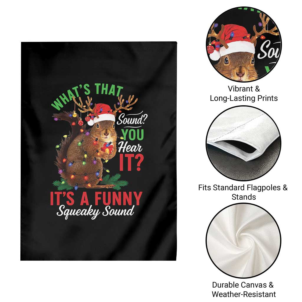 Funny Christmas Vacation Squirrel Movie Garden Flag Whats That Sound You Hear It It Is A Funny Squeaky Sound - Wonder Print Shop