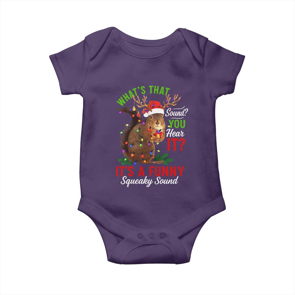 Funny Christmas Vacation Squirrel Movie Baby Onesie Whats That Sound You Hear It It Is A Funny Squeaky Sound - Wonder Print Shop